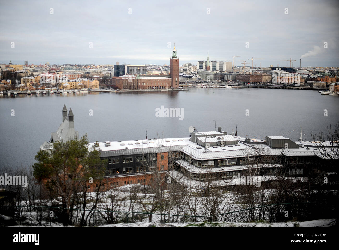 Stockholm, Sweden, 14 December 2018. The winter mälaren in ...
