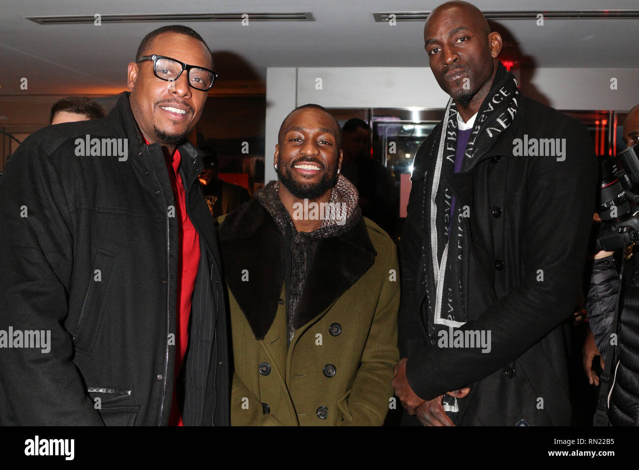 Charlotte, NC, USA. 15th Feb, 2019. Paul Pierce and Kevin Garnett at the Kenny 'The Jet' Smith 2019 NBA All-Star Bash at the NASCAR Hall Of Fame in Charlotte, North Carolina on February 15, 2019. Credit: Walik Goshorn/Media Punch/Alamy Live News Stock Photo