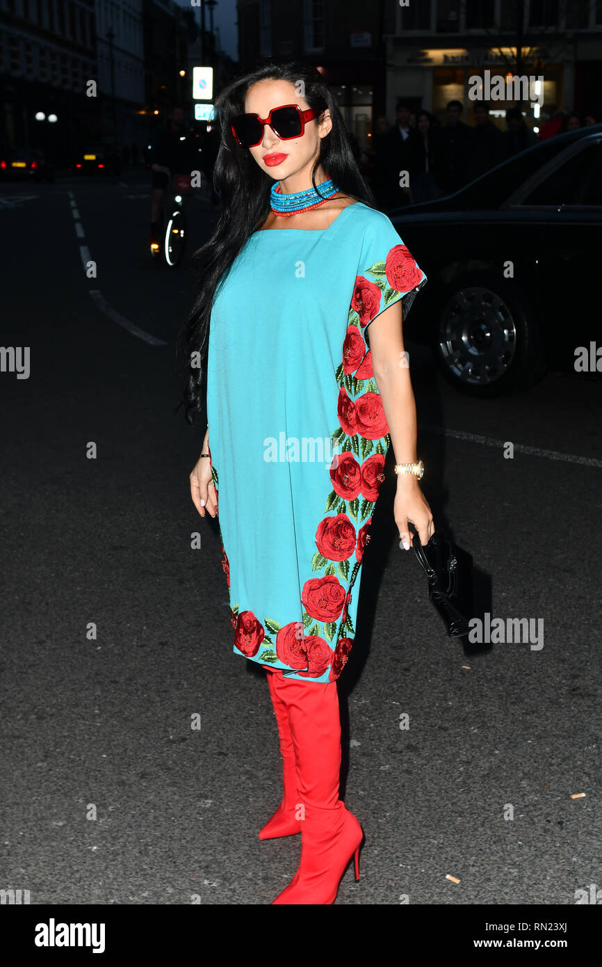 London, UK. 16th Feb 2019. Natasha Grano attend Indonesian Fashion