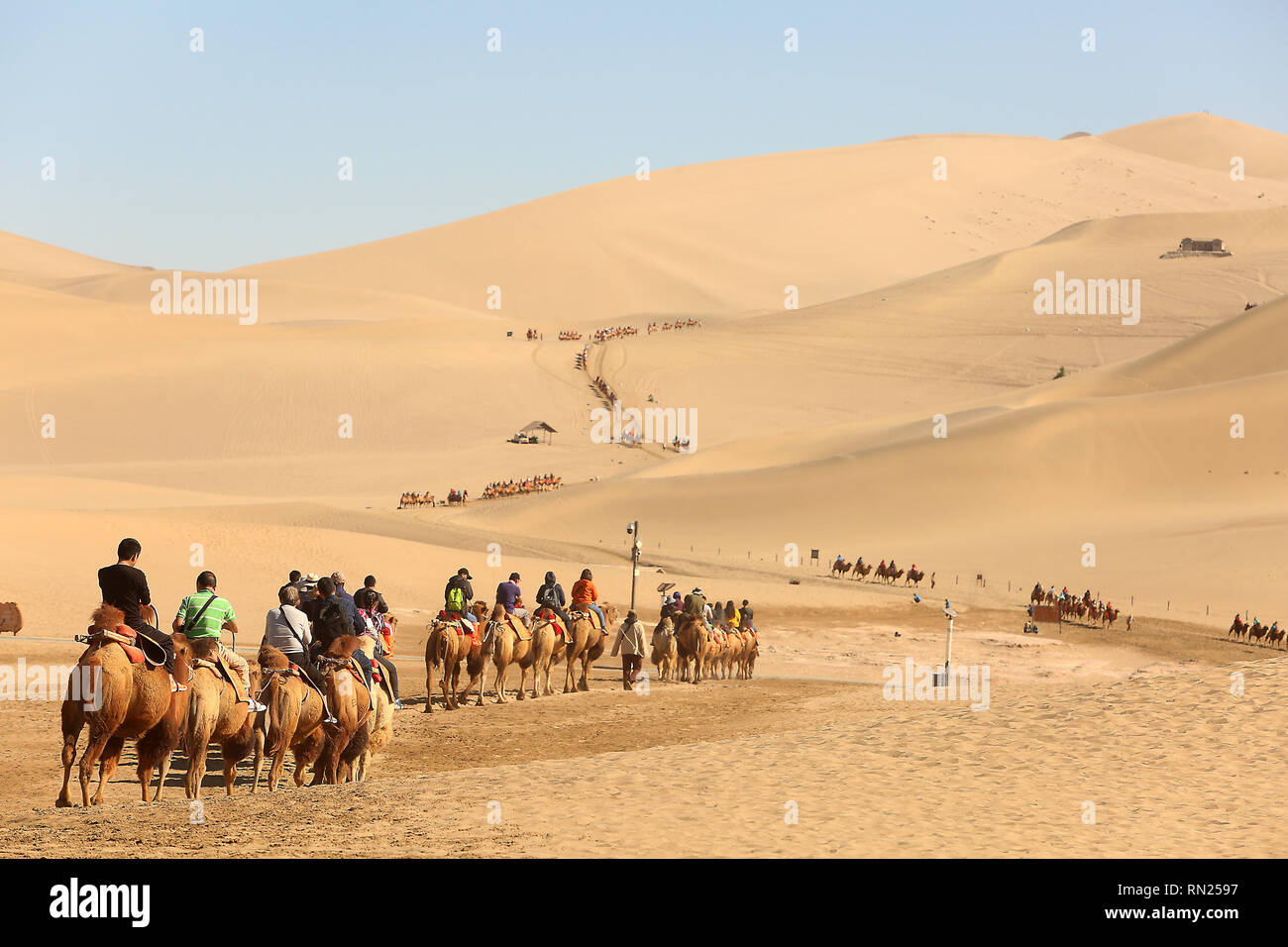 Chinese ride camels crescent hi-res stock photography and images - Alamy