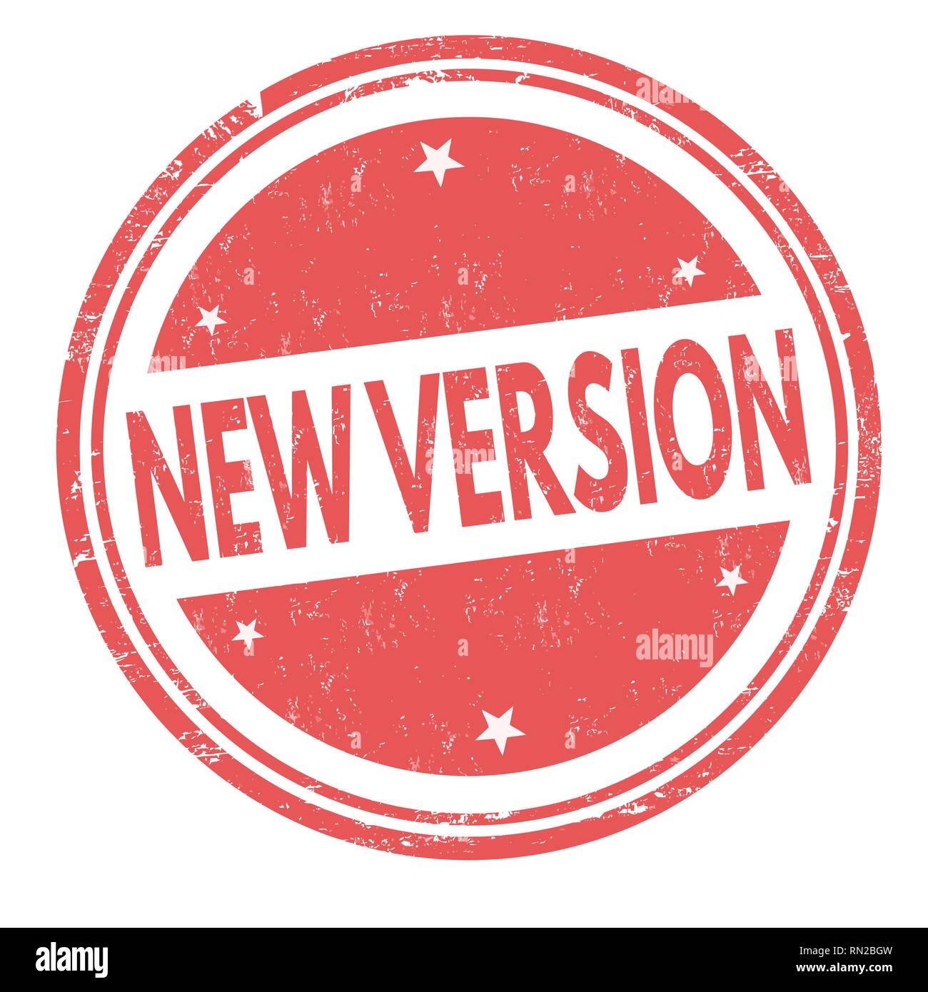 New version sign or stamp on white background, vector illustration Stock Vector