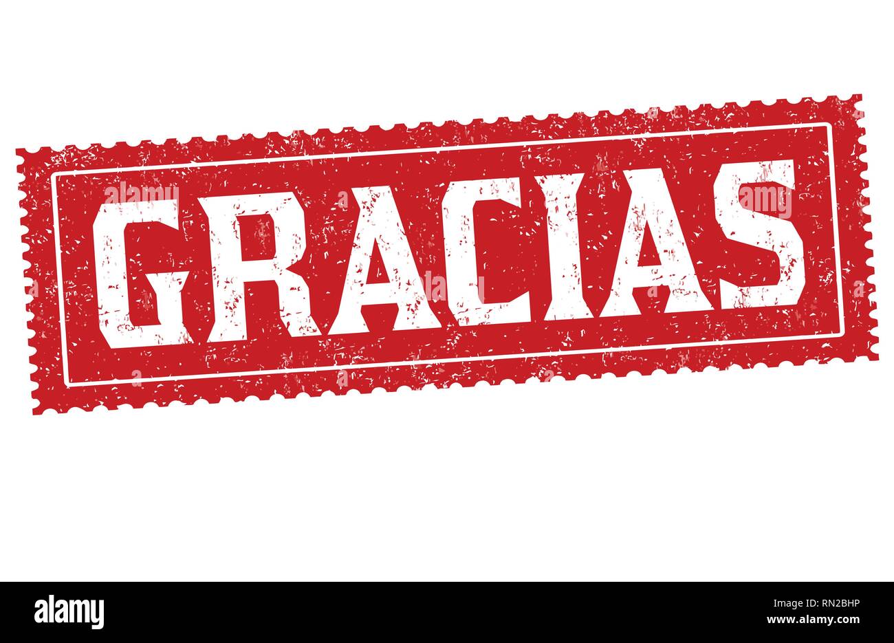 Thank you on spanish language ( Gracias ) sign or stamp on white background, vector illustration Stock Vector
