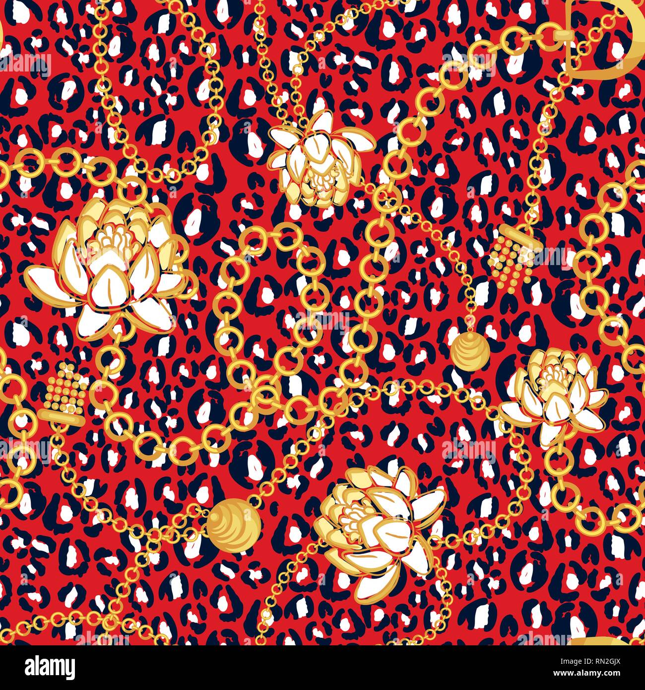 leopard print with red accessories