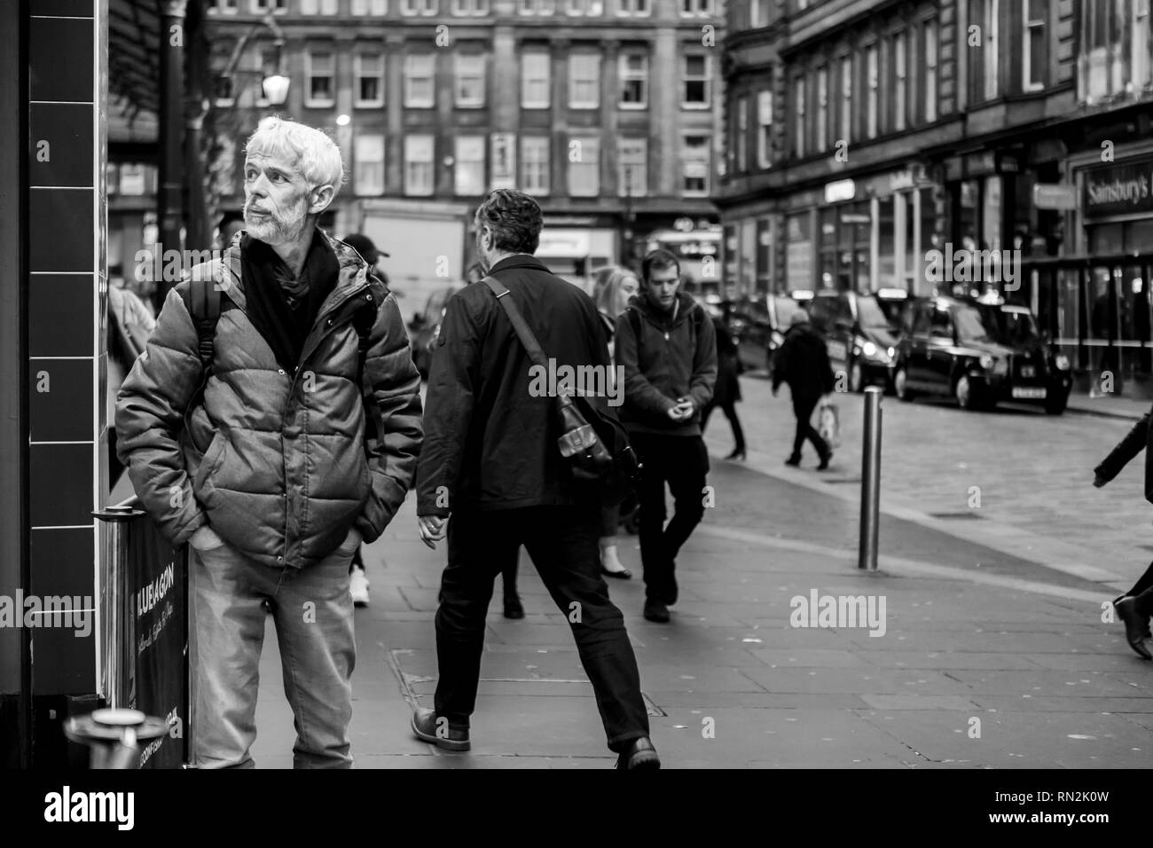 this is a project called rush hour photographed in Glasgow city centre Stock Photo