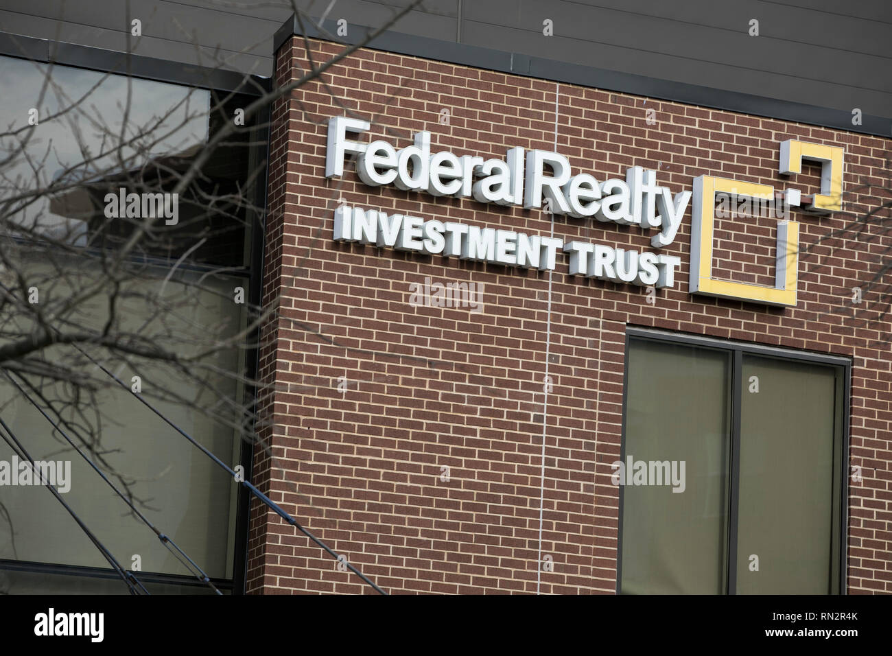A Logo Sign Outside Of The Headquarters Of Federal Realty Investment Trust In Rockville Maryland On February 10 2019 Stock Photo Alamy