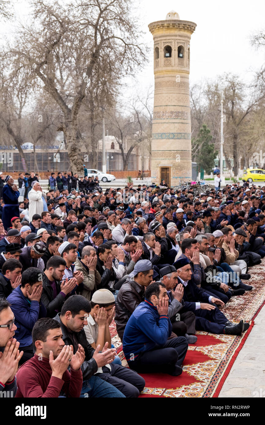 Uzbekistan people Islamic in prayer Stock Photo