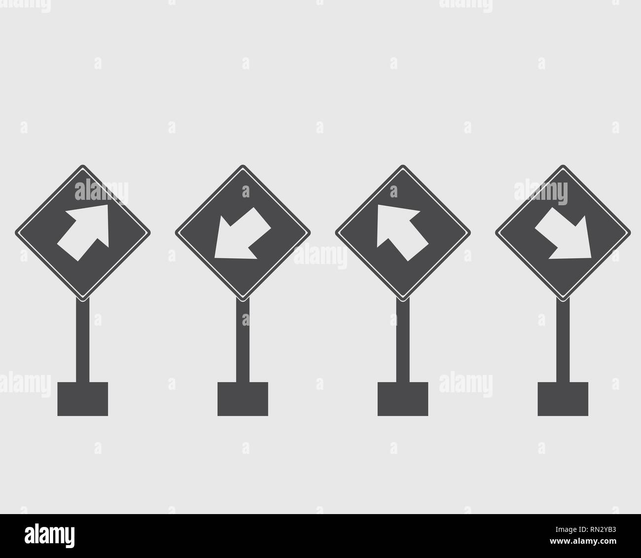 Arrow Sign icon of Highway on gray Background Stock Vector Image & Art ...