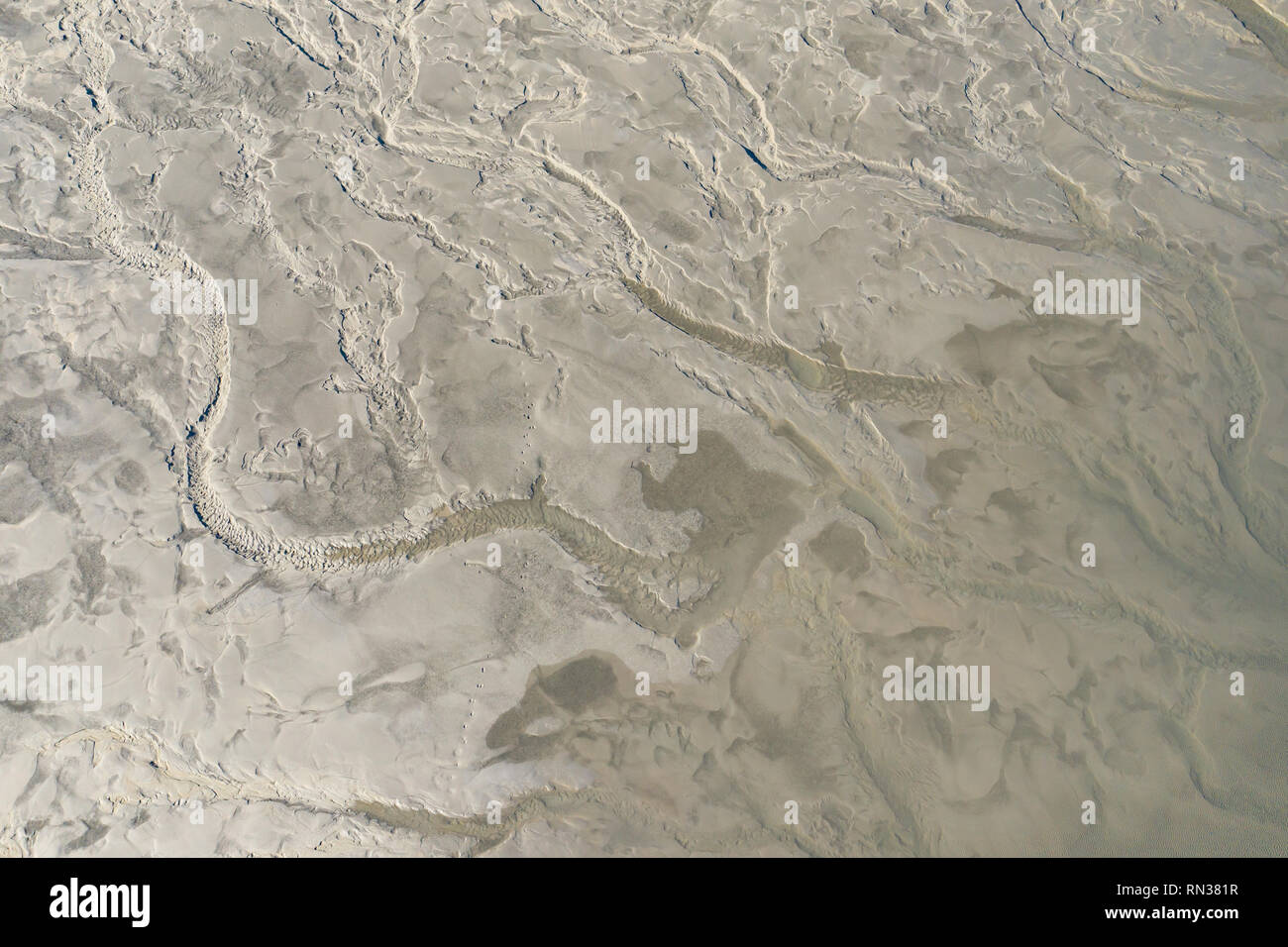 Aerial View Of Degraded Landscape. Destroyed Land. View From Above 