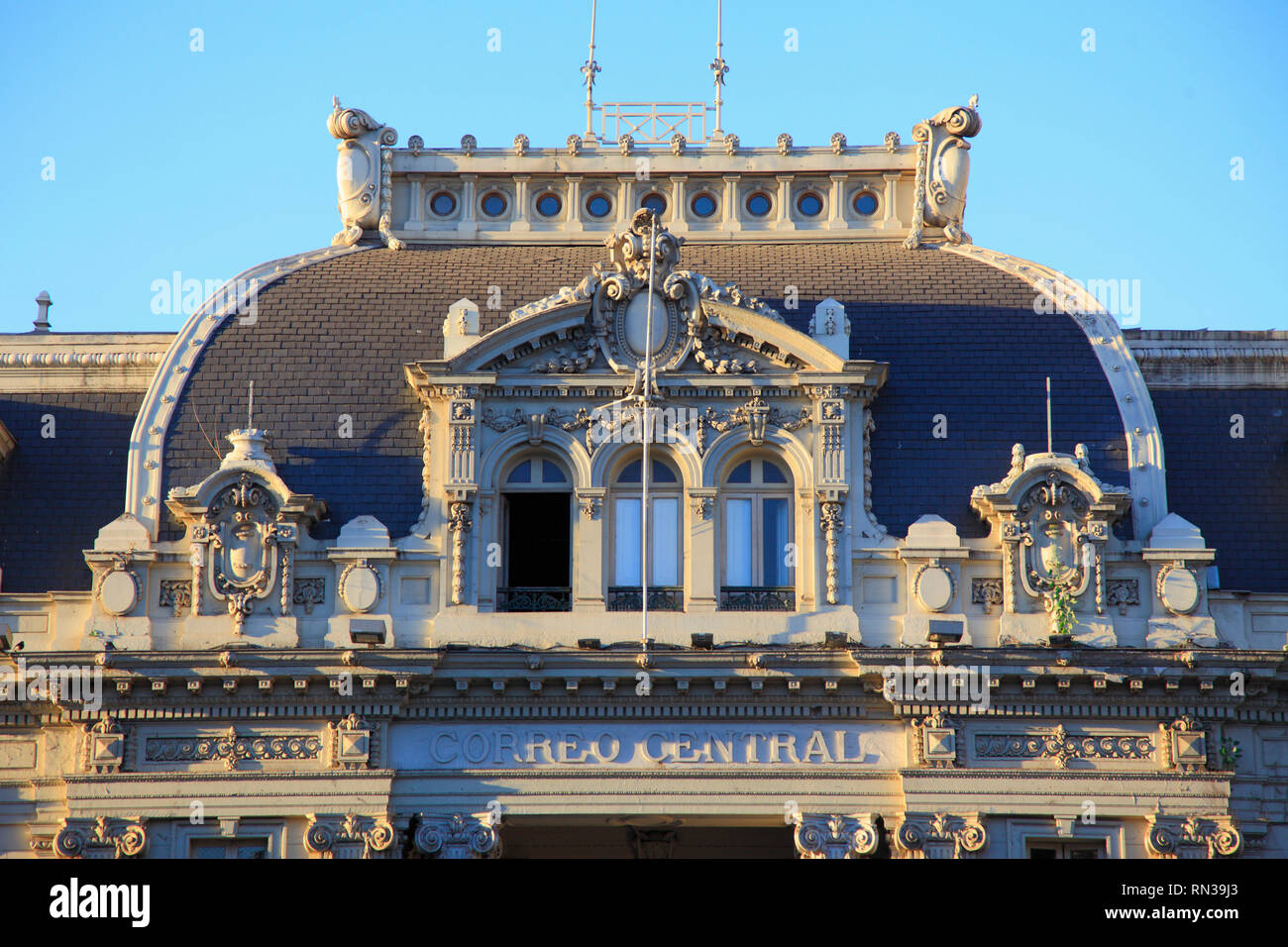 Chile, Santiago, Correo Central, Post Office, Stock Photo