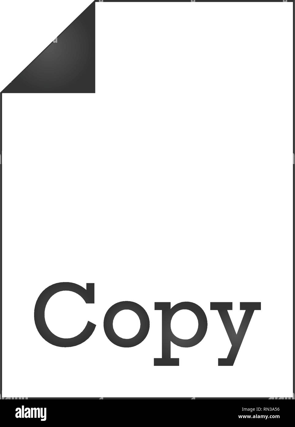Document icon with Copy sign on it. Dublicate Paper page graphic design ...