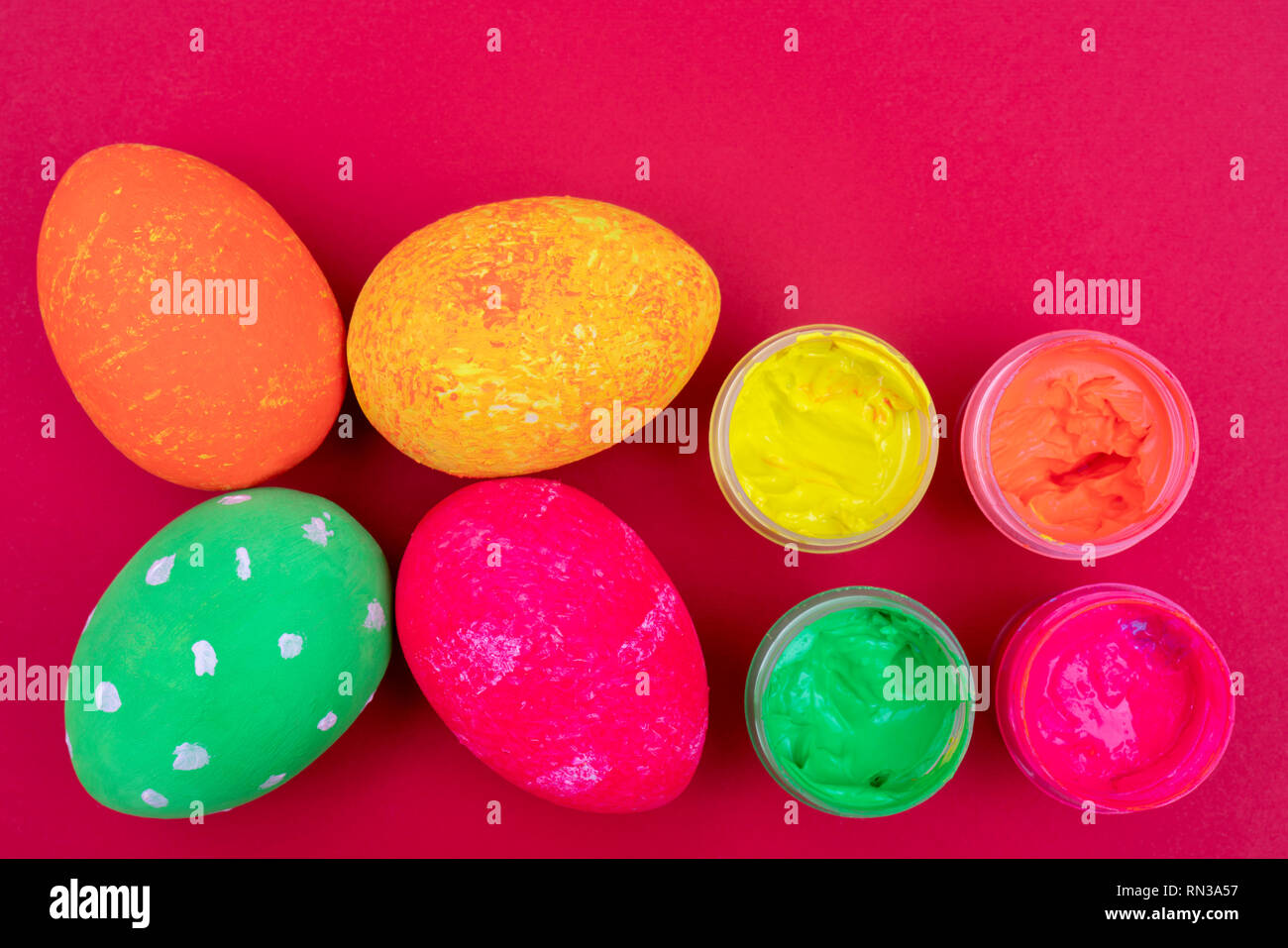 Multicolored Easter eggs Stock Photo Alamy