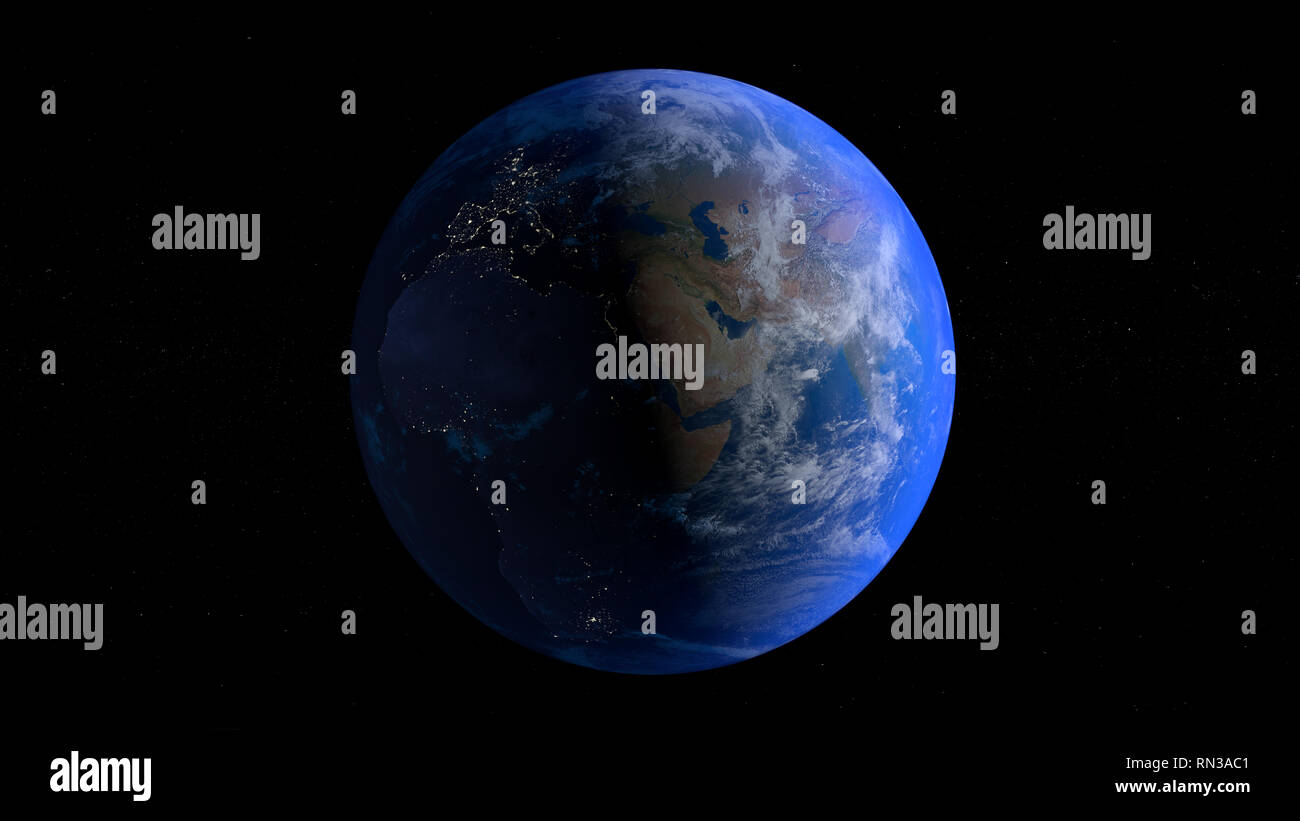 Planet Earth - Day and Night. Stock Photo