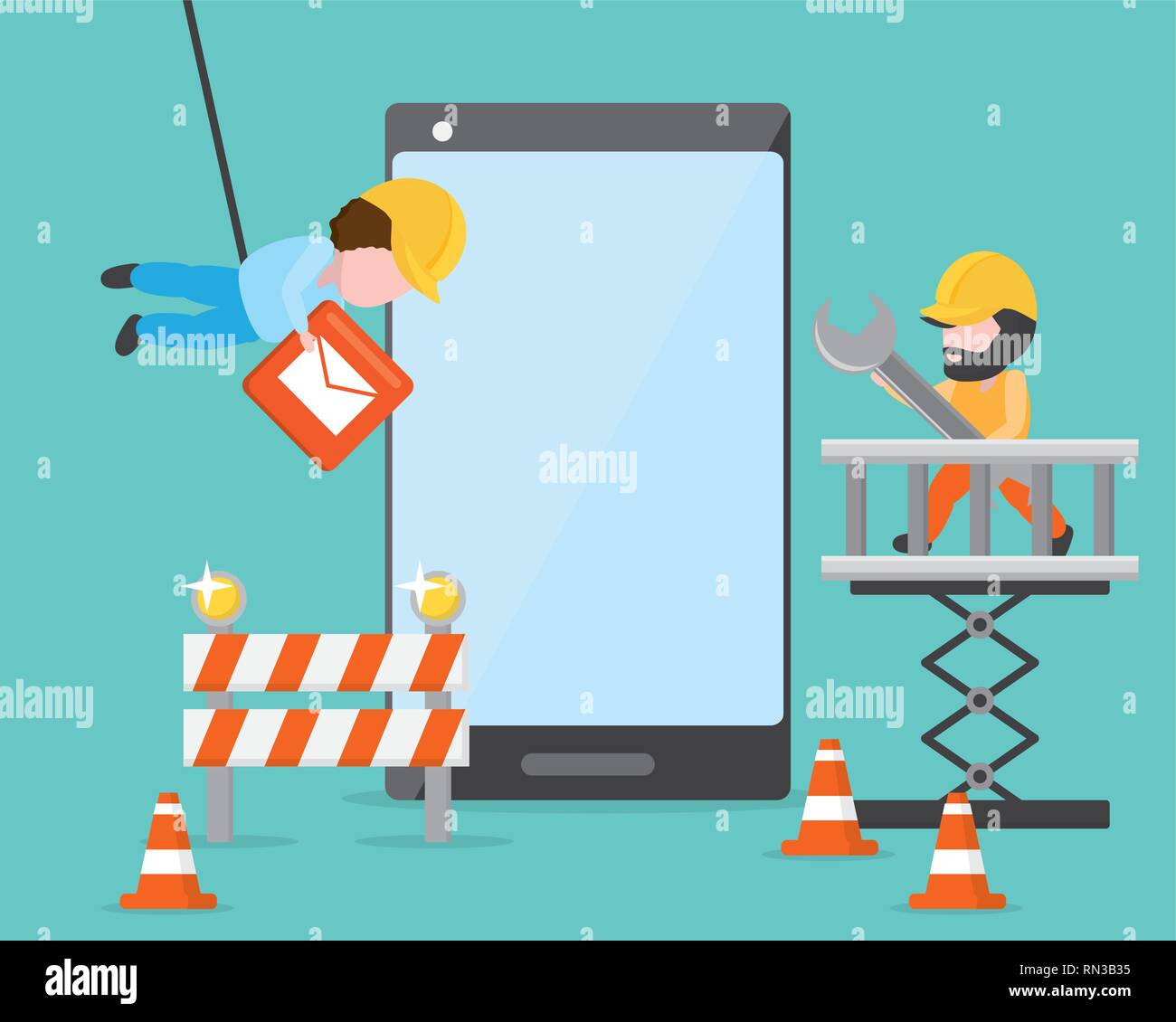 mobile app development Stock Vector