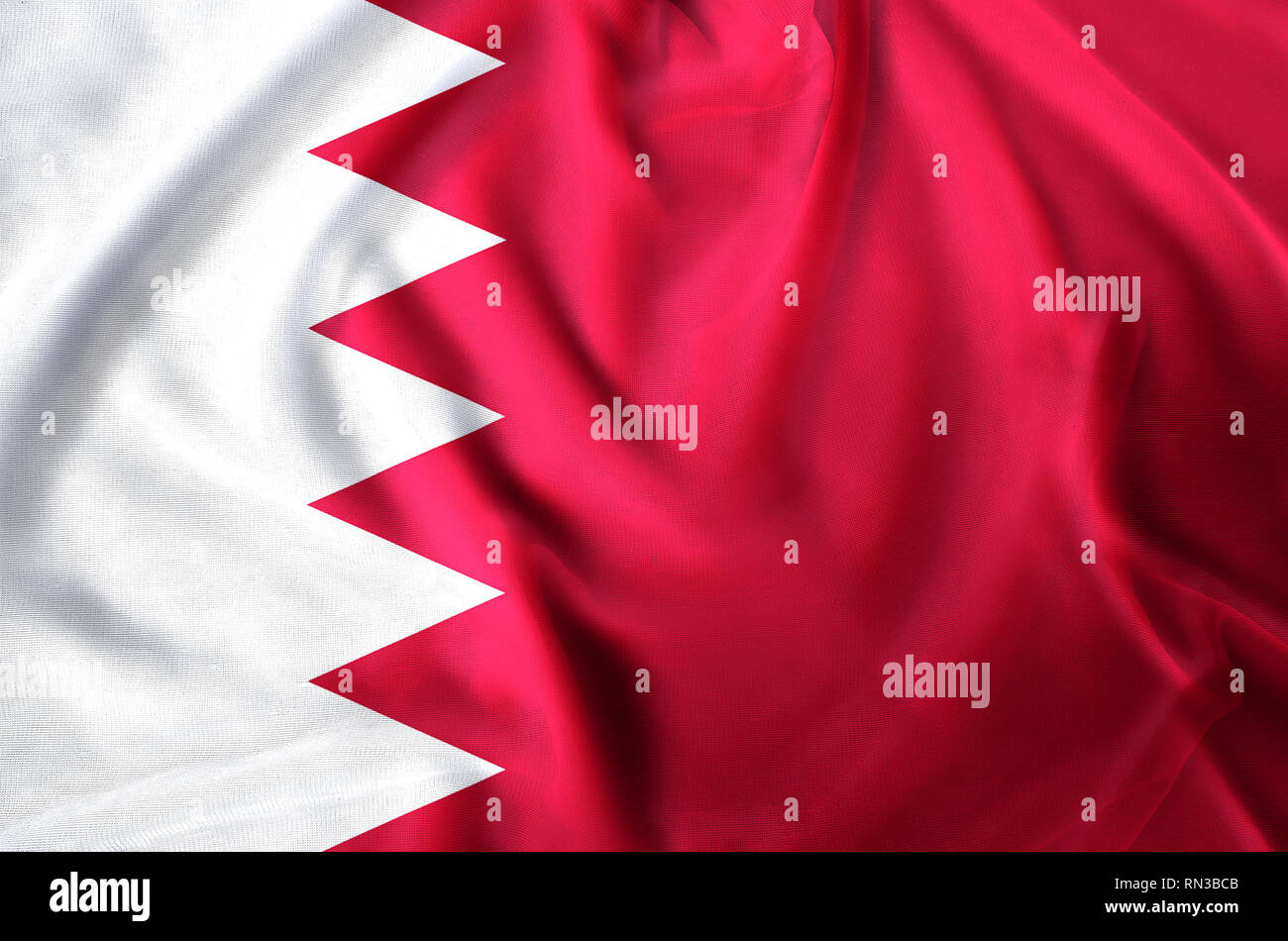 Bahrain modern and realistic closeup flag illustration. Perfect for ...