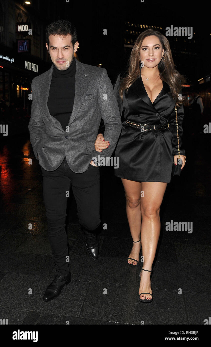 Kelly Brook leaves the Heart FM studios with boyfriend Jeremy Parisi