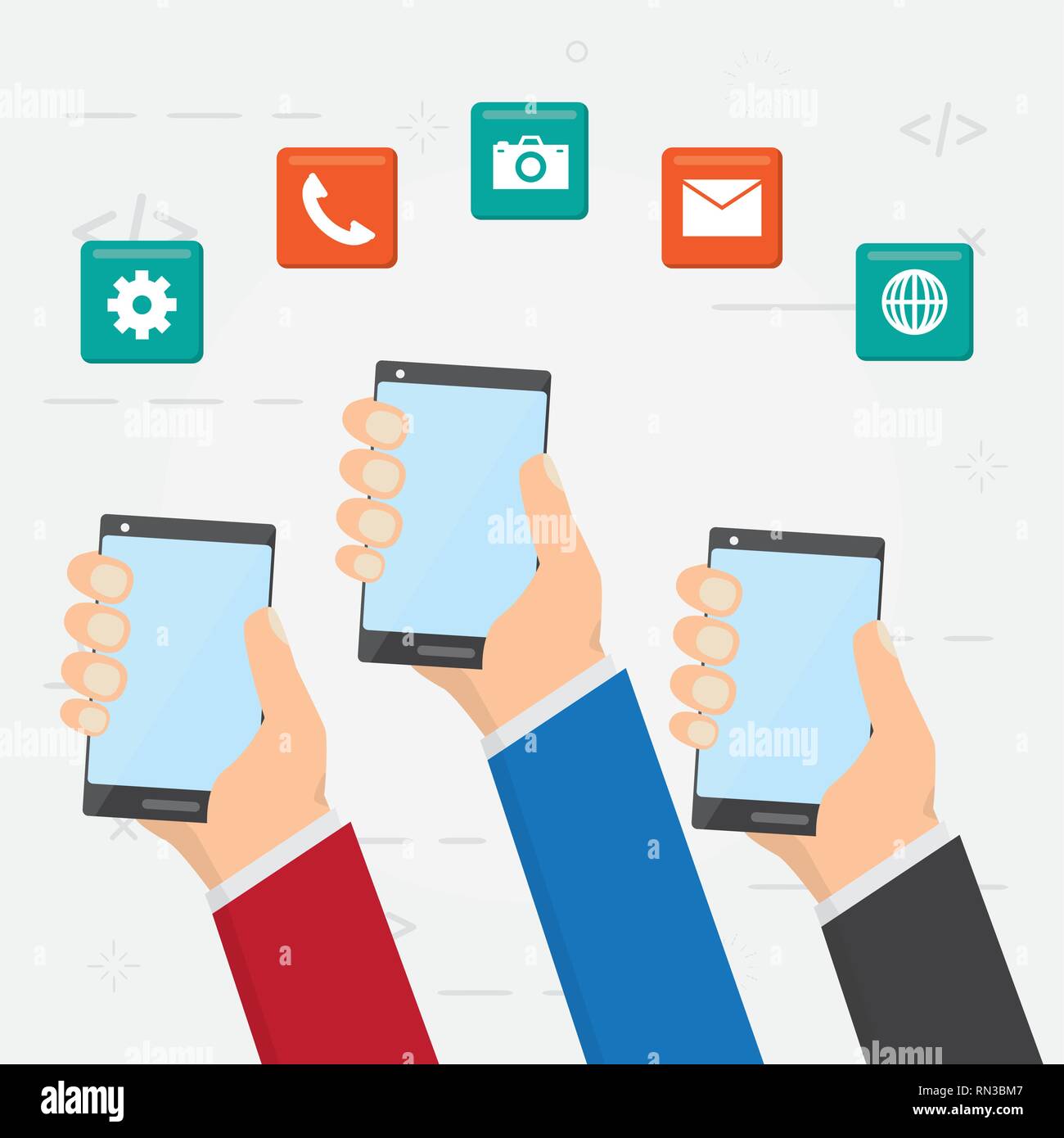 mobile app development Stock Vector Image & Art - Alamy