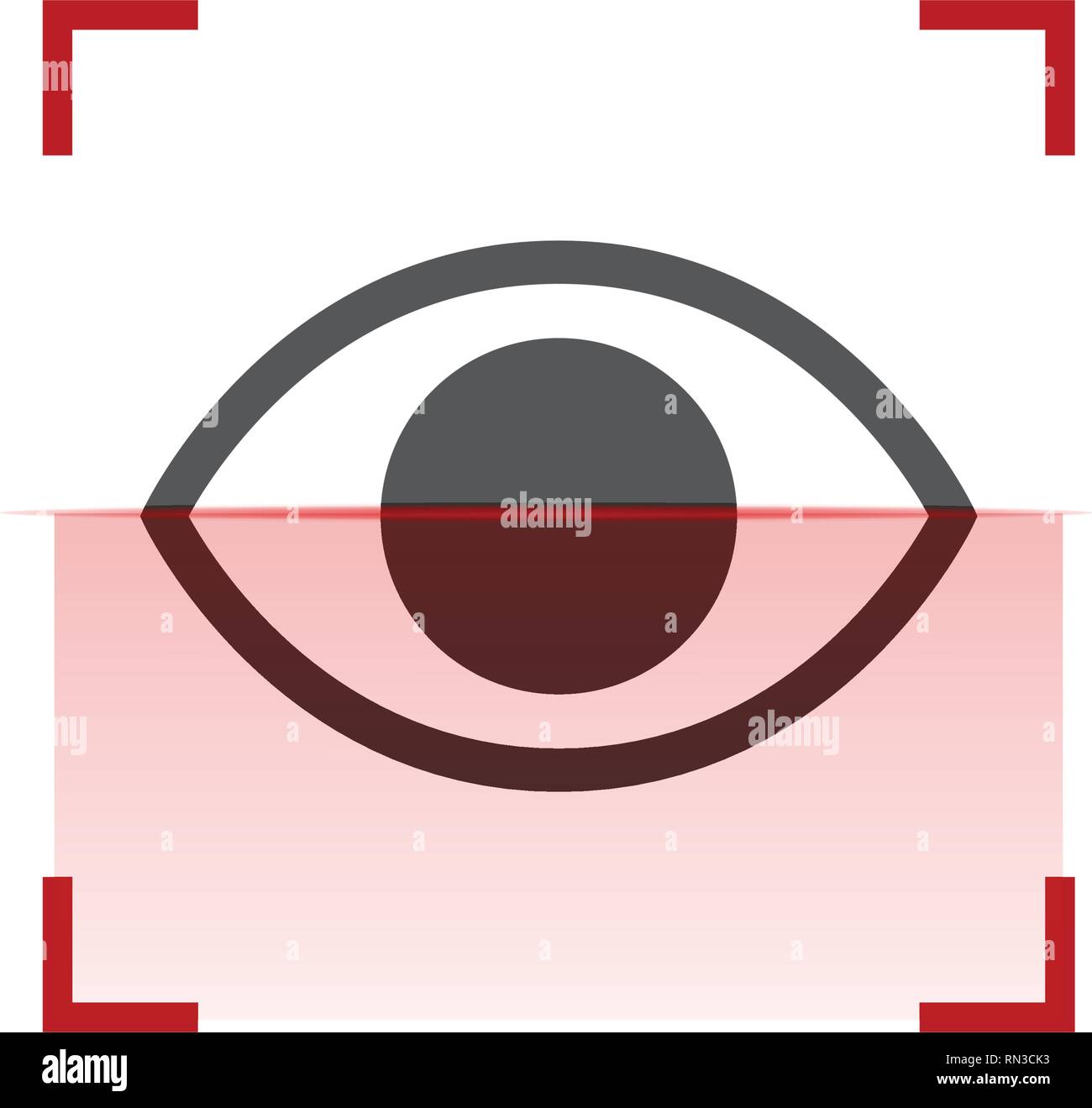 Eye scan icon,eye scanner, biometric recognition system. Vector ...