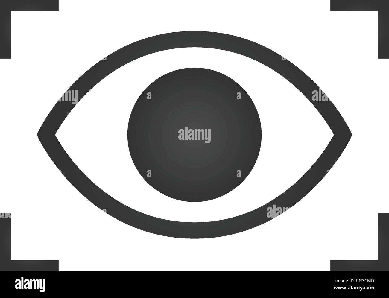 Eye scan icon,eye scanner, biometric recognition system. Vector ...