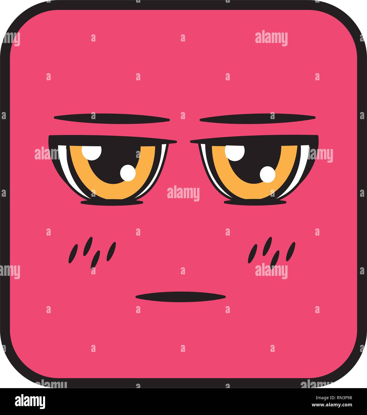 square emoticon face expression Stock Vector Image & Art - Alamy