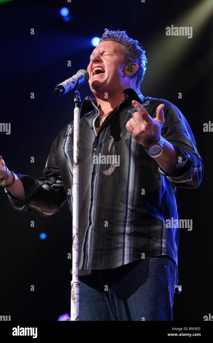 Lead singer Gary LeVox is shown performing on stage during a "live