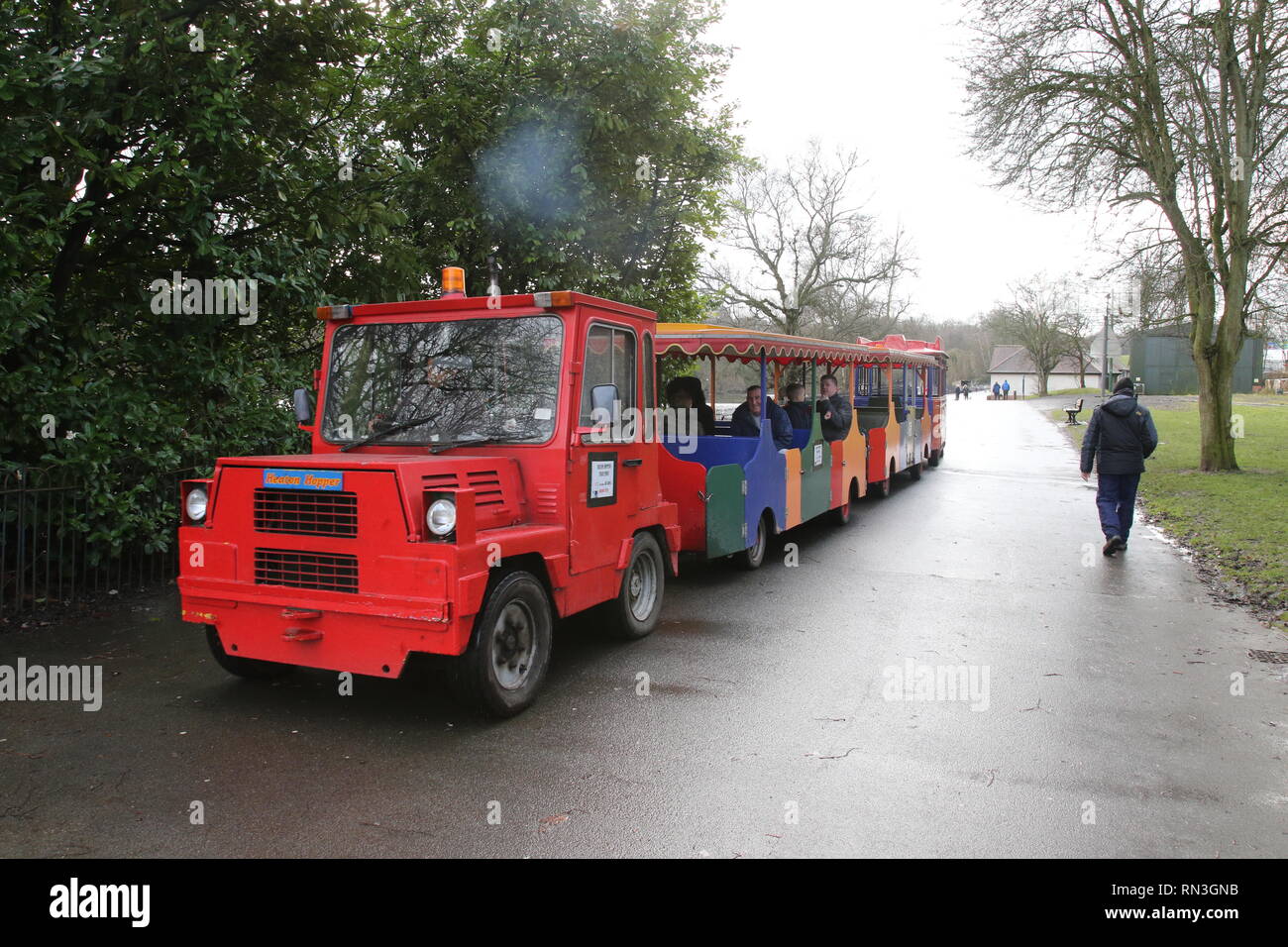 Heaton Park road train Stock Photo Alamy