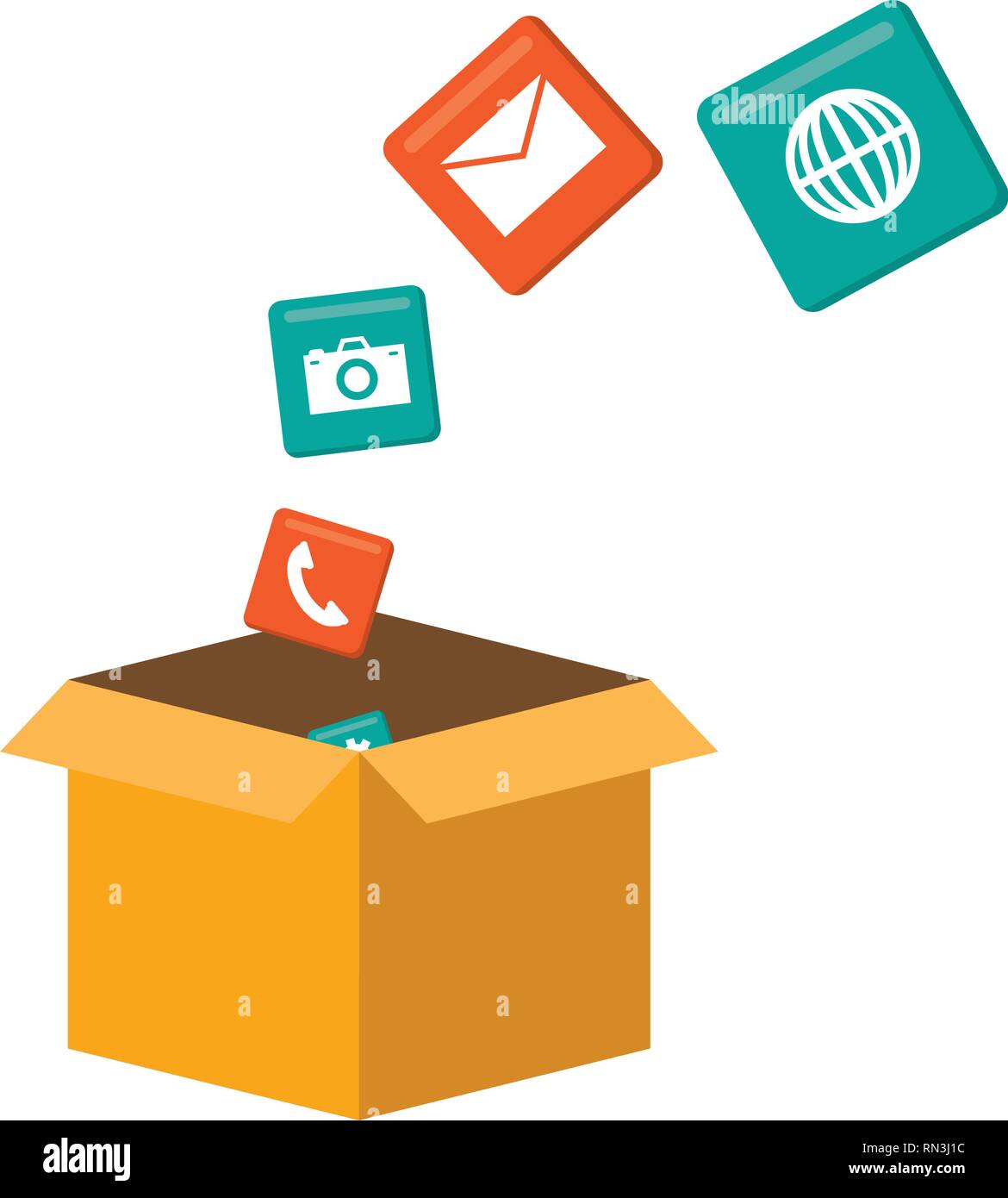 Mobile loading crane container Stock Vector Images - Alamy