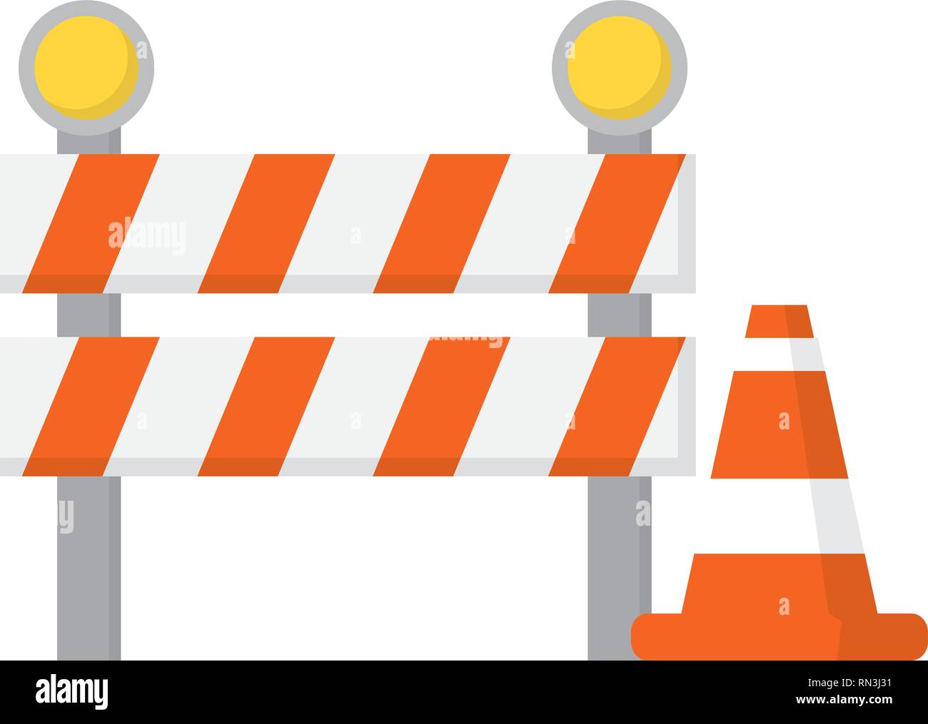 traffic barrier and cone Stock Vector Image & Art - Alamy
