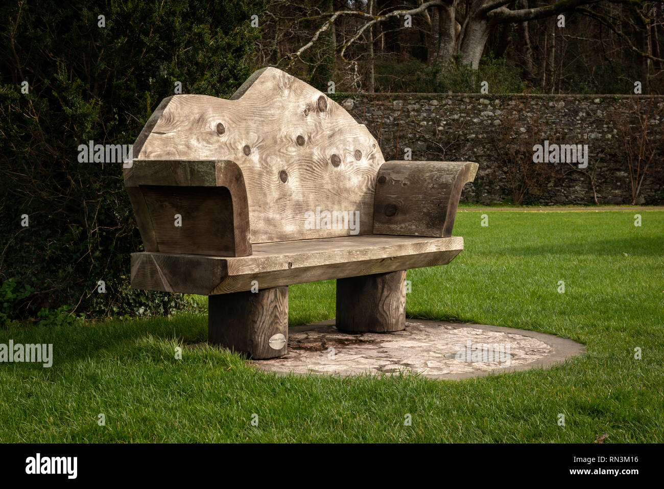 Unusual Wooden Bench Stock Photos Unusual Wooden Bench Stock