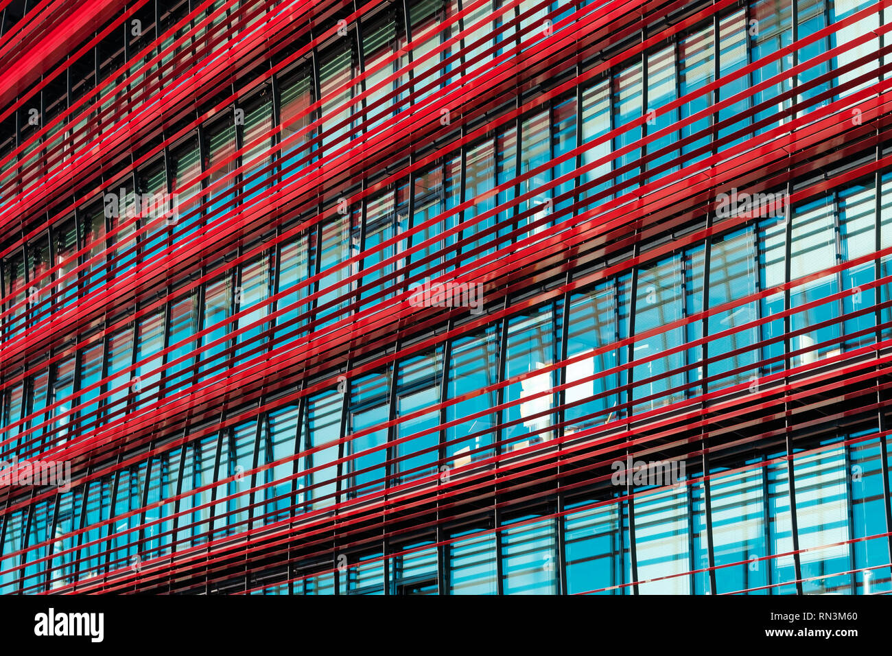 Glass facade of modern corporate building - office building exterior Stock Photo