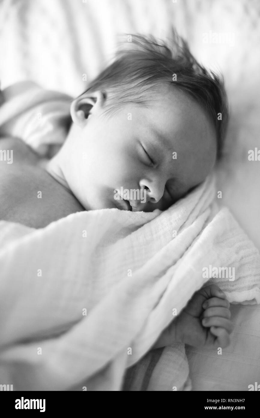 Sleeping baby boy Stock Photo - Alamy