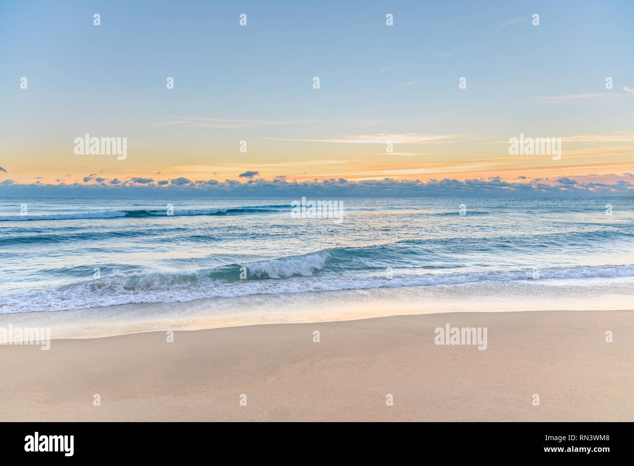 Waves on beach in Boca Raton, Florida Stock Photo