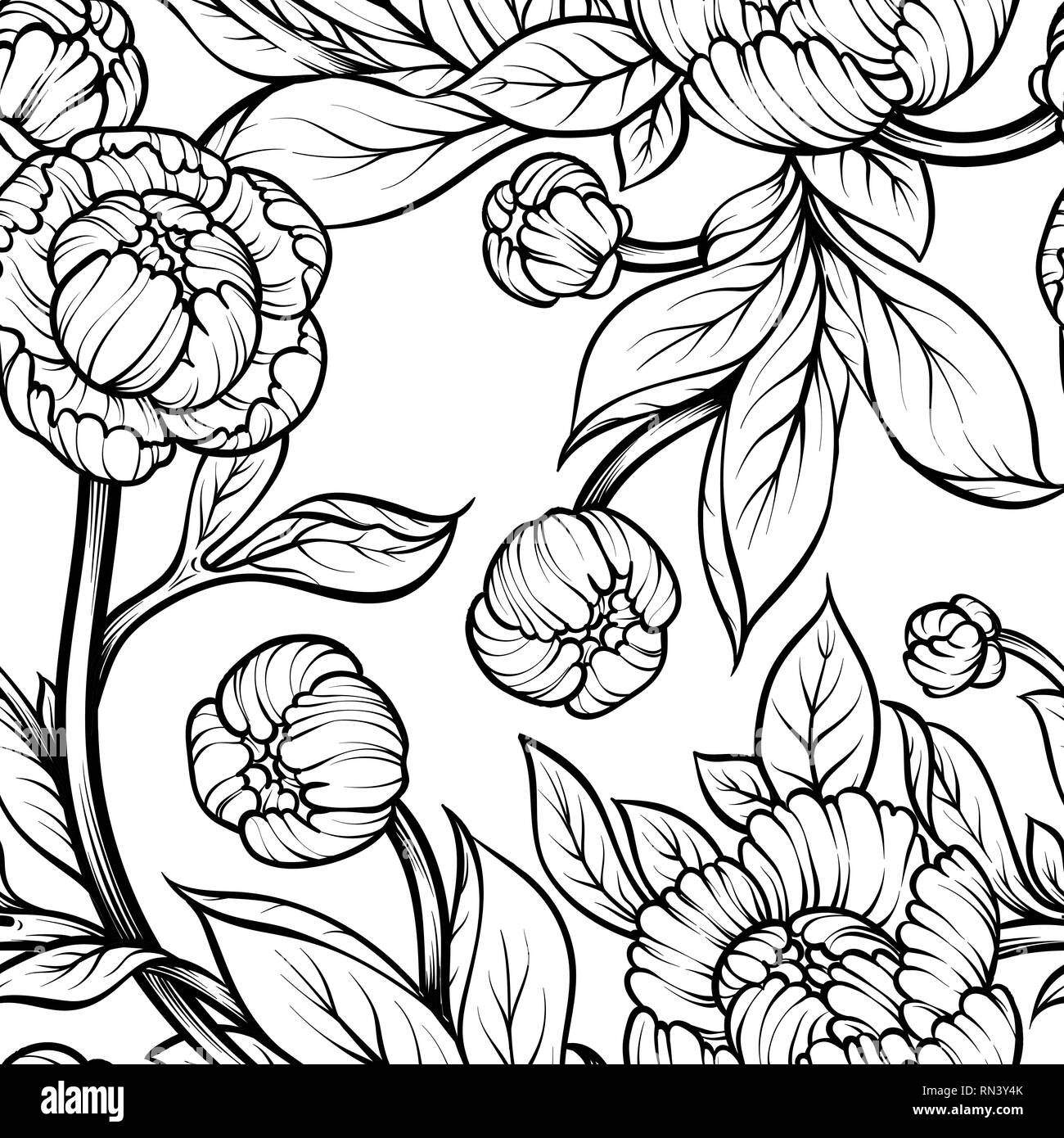 Sketch Flowers Fabric Wallpaper and Home Decor  Spoonflower