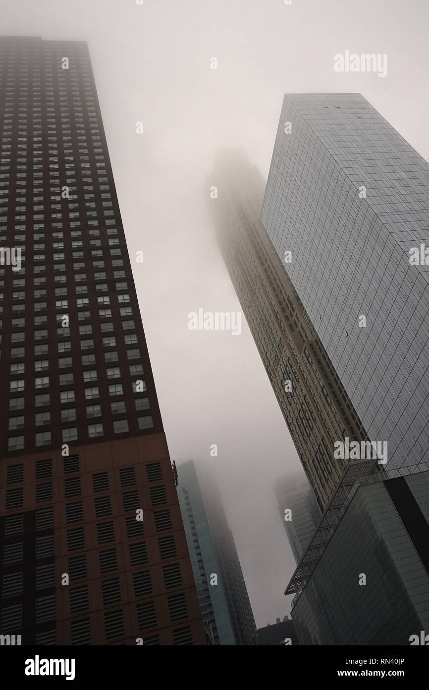 Fog over the city Stock Photo
