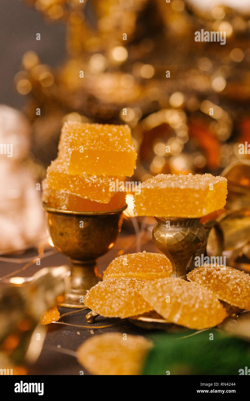Orange jelly candies Stock Photo Alamy