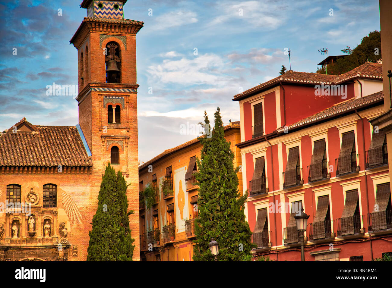 Granada streets in a historic city center Stock Photo