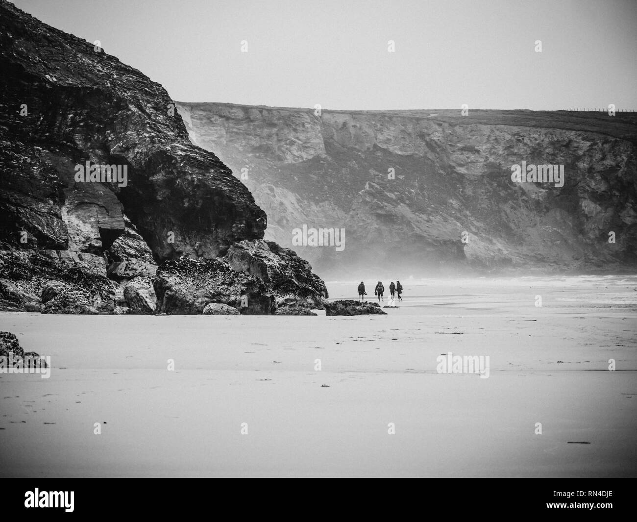 St Agnes Beach in Cornwall a surfers paradise in England Stock Photo
