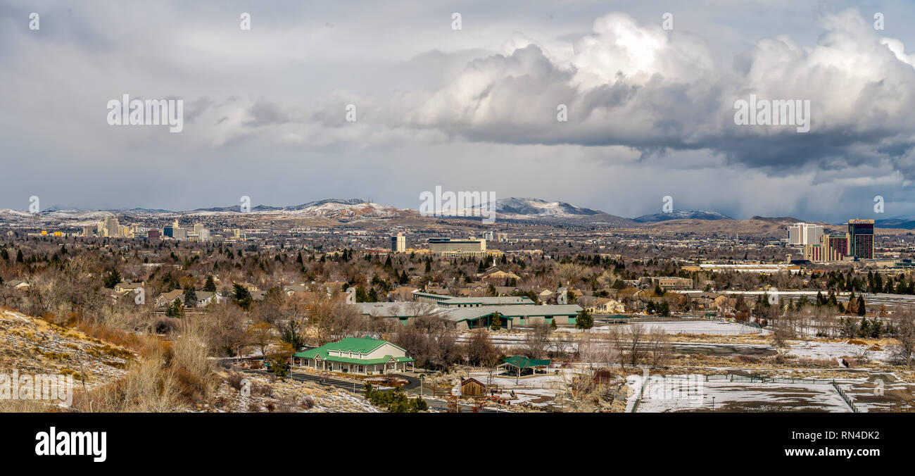 Cityscape of Reno Nevada during the winter Stock Photo Alamy