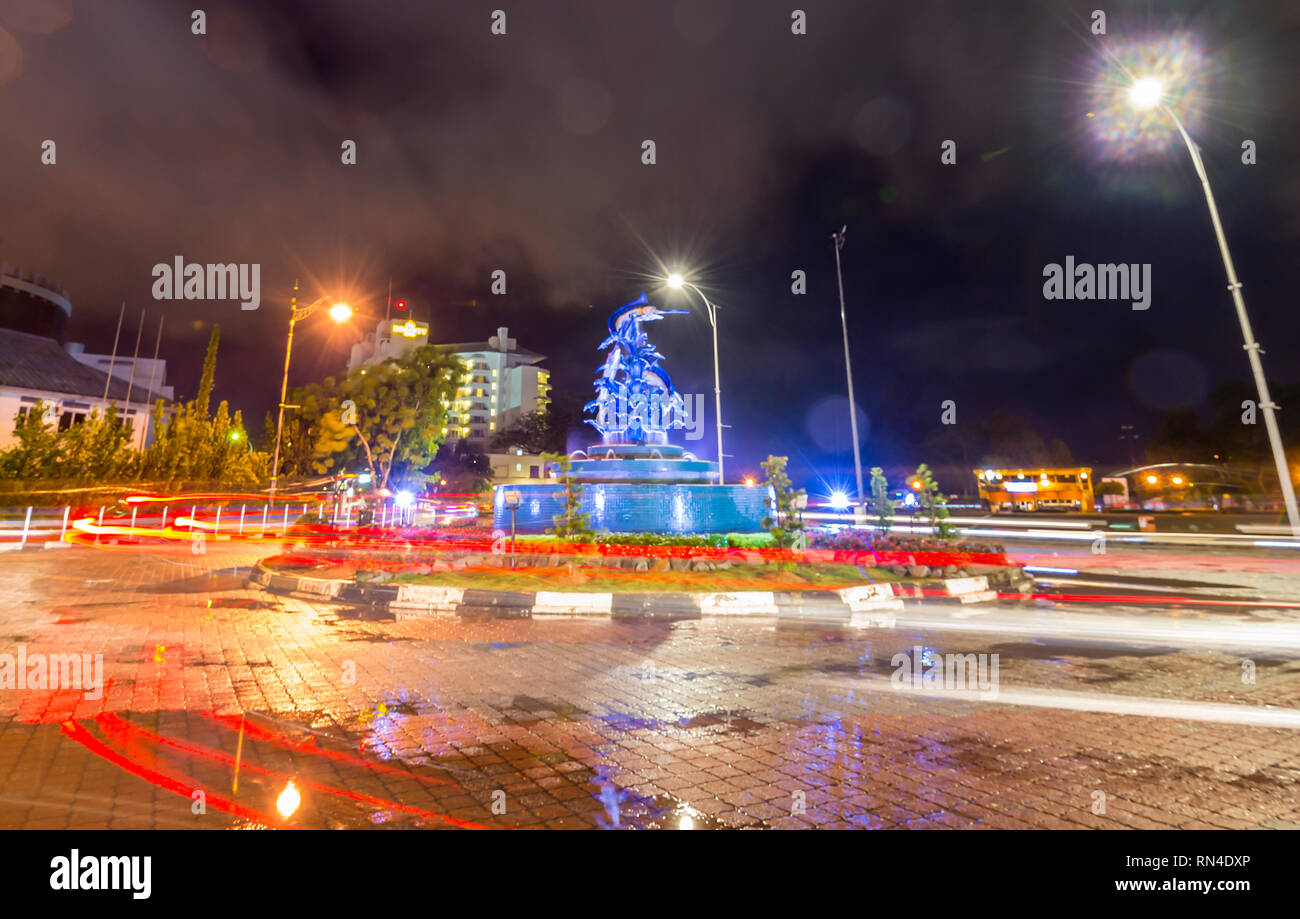 Labuan Night Labuan Pearl City Island in Borneo at night Stock Photo - Alamy
