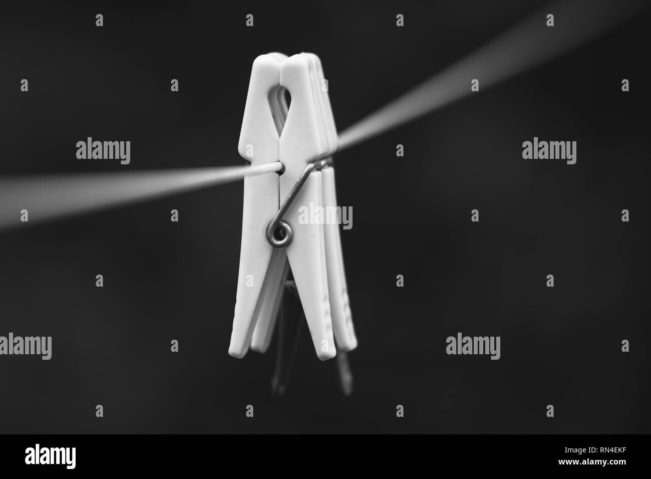 Clothespin on the rope Stock Photo Alamy
