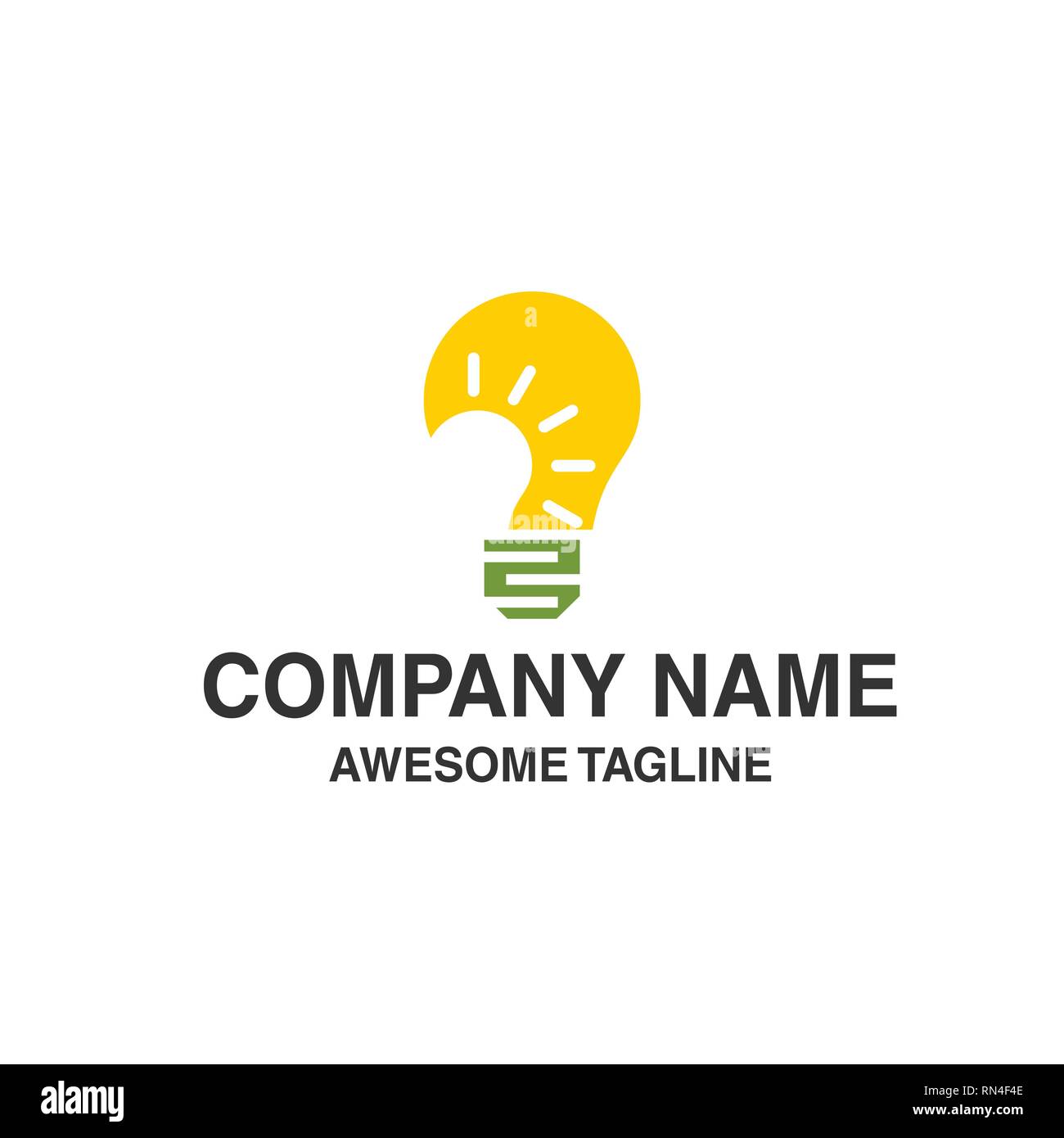 bulb lamp light logo. innovation idea logo. energy symbol. logo template ready for use Stock Vector
