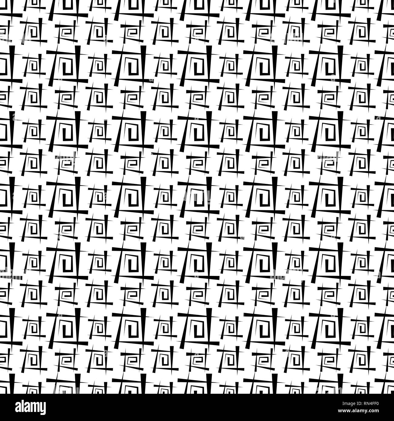 Black and white abstract background. Seamless texture from a set of ...