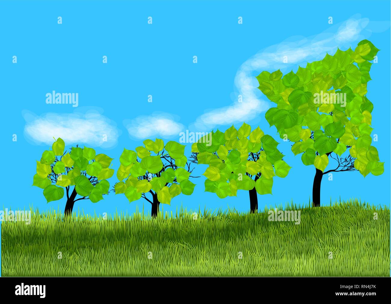 Growth graph trees Stock Vector Images - Alamy