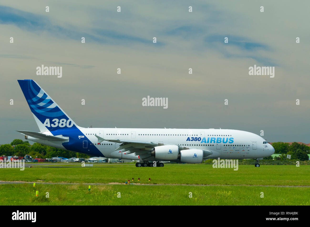France, Seine Saint denis (93), Paris-Le Bourget airport, International Paris Air Show 2009, Airbus A380 Stock Photo