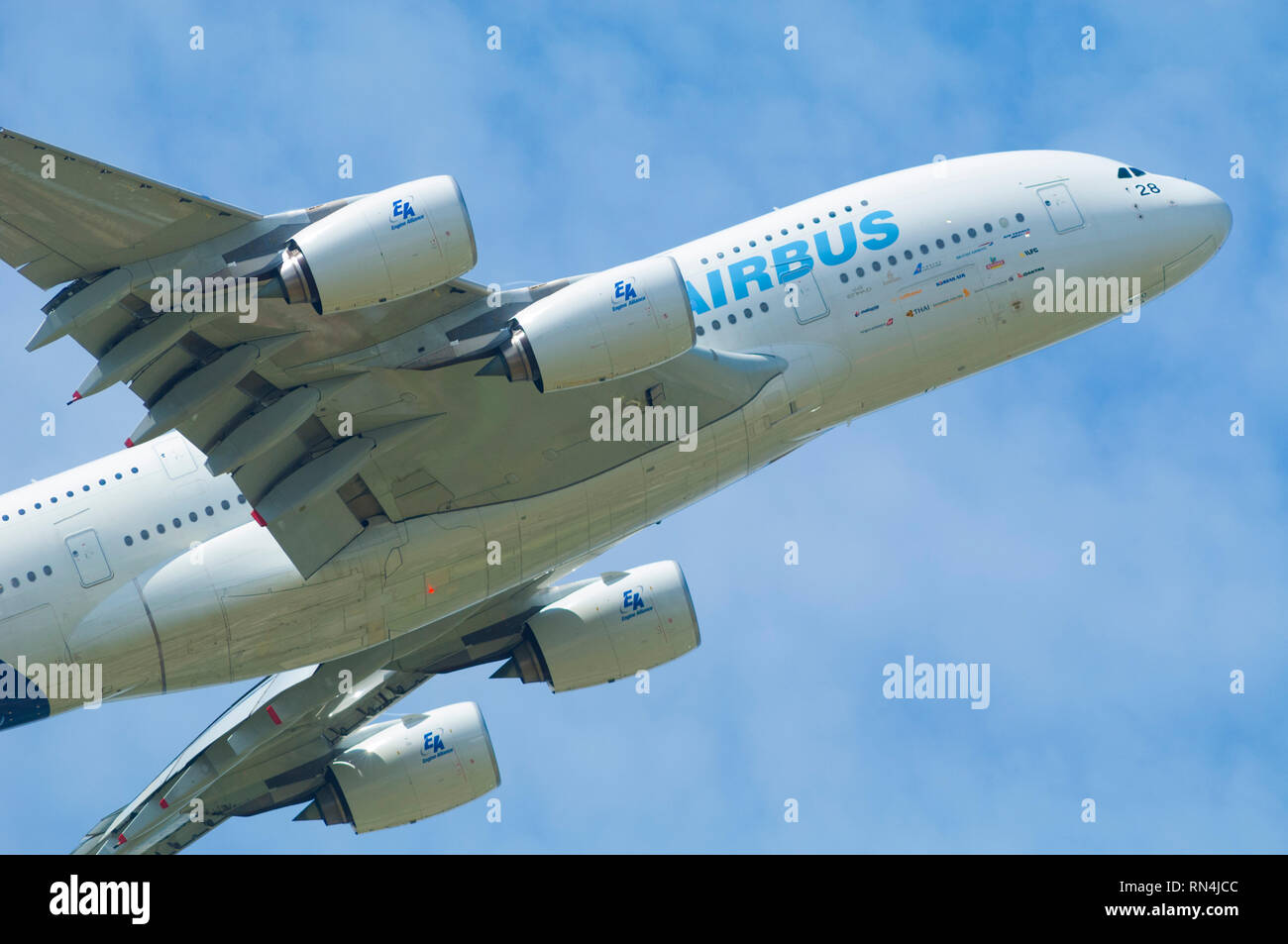 France, Seine Saint denis (93), Paris-Le Bourget airport, International Paris Air Show 2009, Airbus A380 with Engine Alliance GP7200 motors Stock Photo