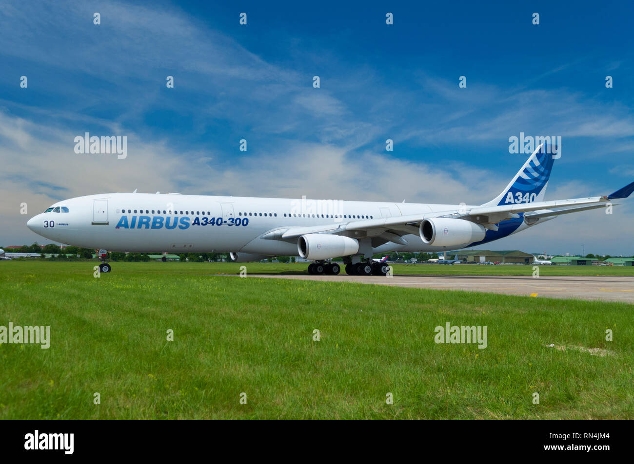 France, Seine Saint denis (93), Paris-Le Bourget airport, International Paris Air Show 2009, Airbus A340-300 Stock Photo