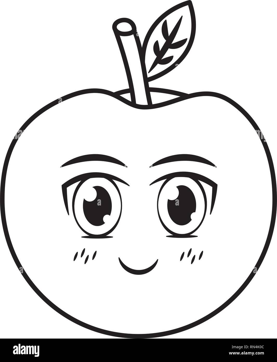 kawaii apple cartoon character Stock Vector Image & Art Alamy