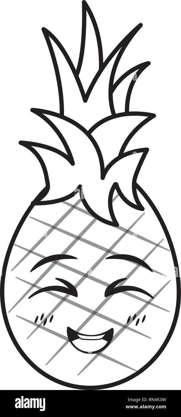 kawaii pineapple cartoon character Stock Vector Image & Art - Alamy