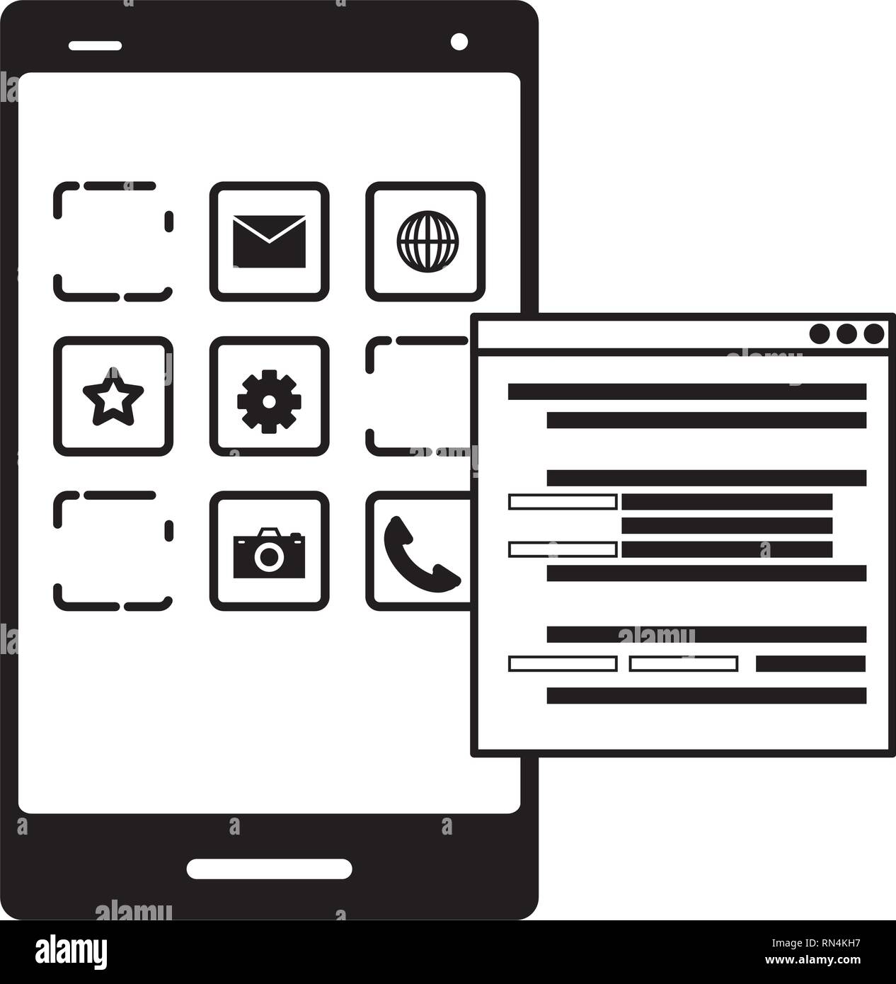 Programming concept smartphone css Stock Vector Images - Alamy
