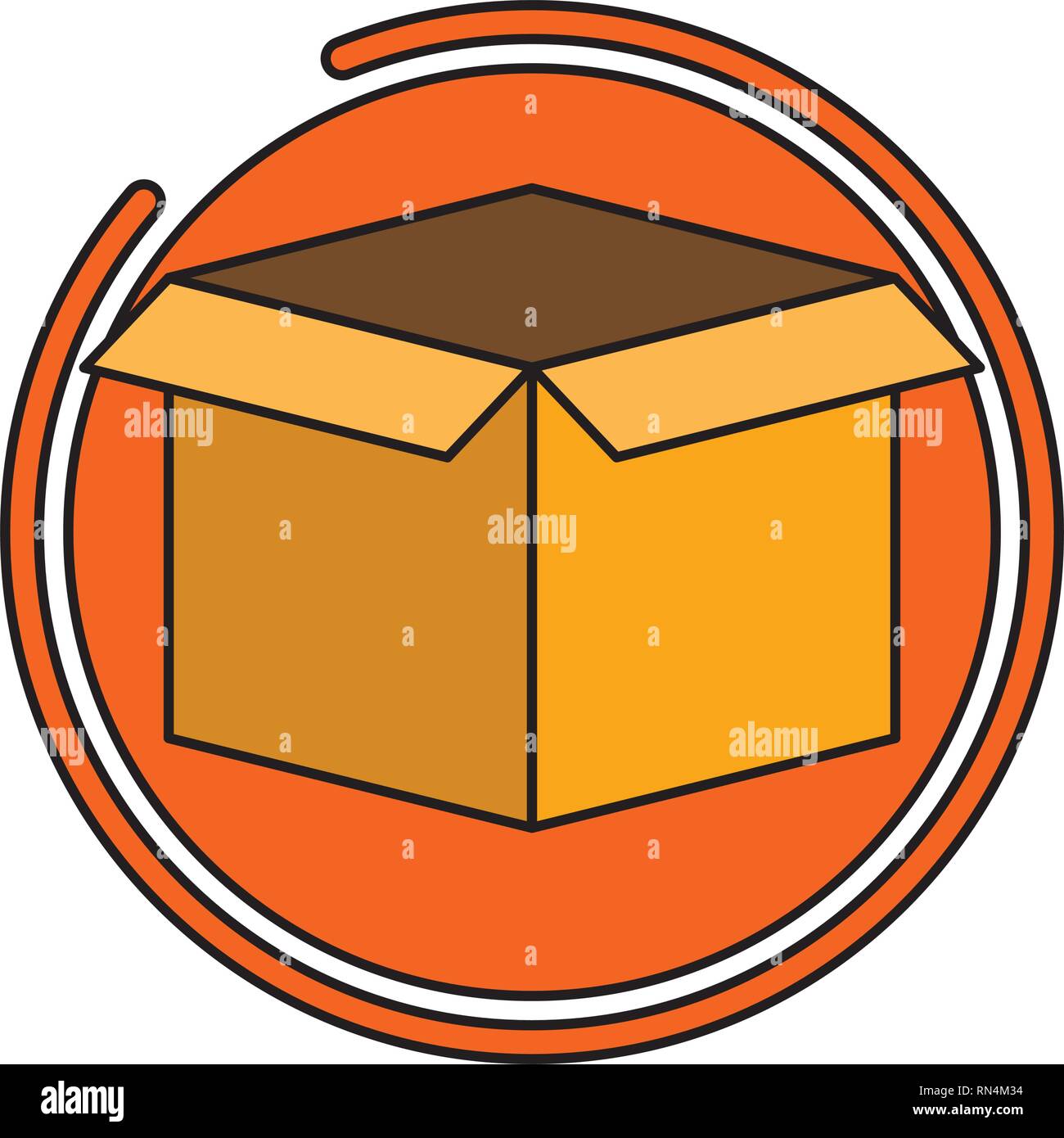 cardboard-box-storage-stock-vector-image-art-alamy