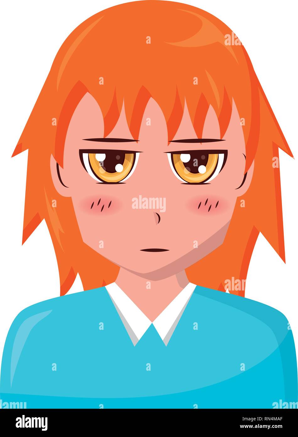 Sad manga girl cartoon hi-res stock photography and images - Alamy